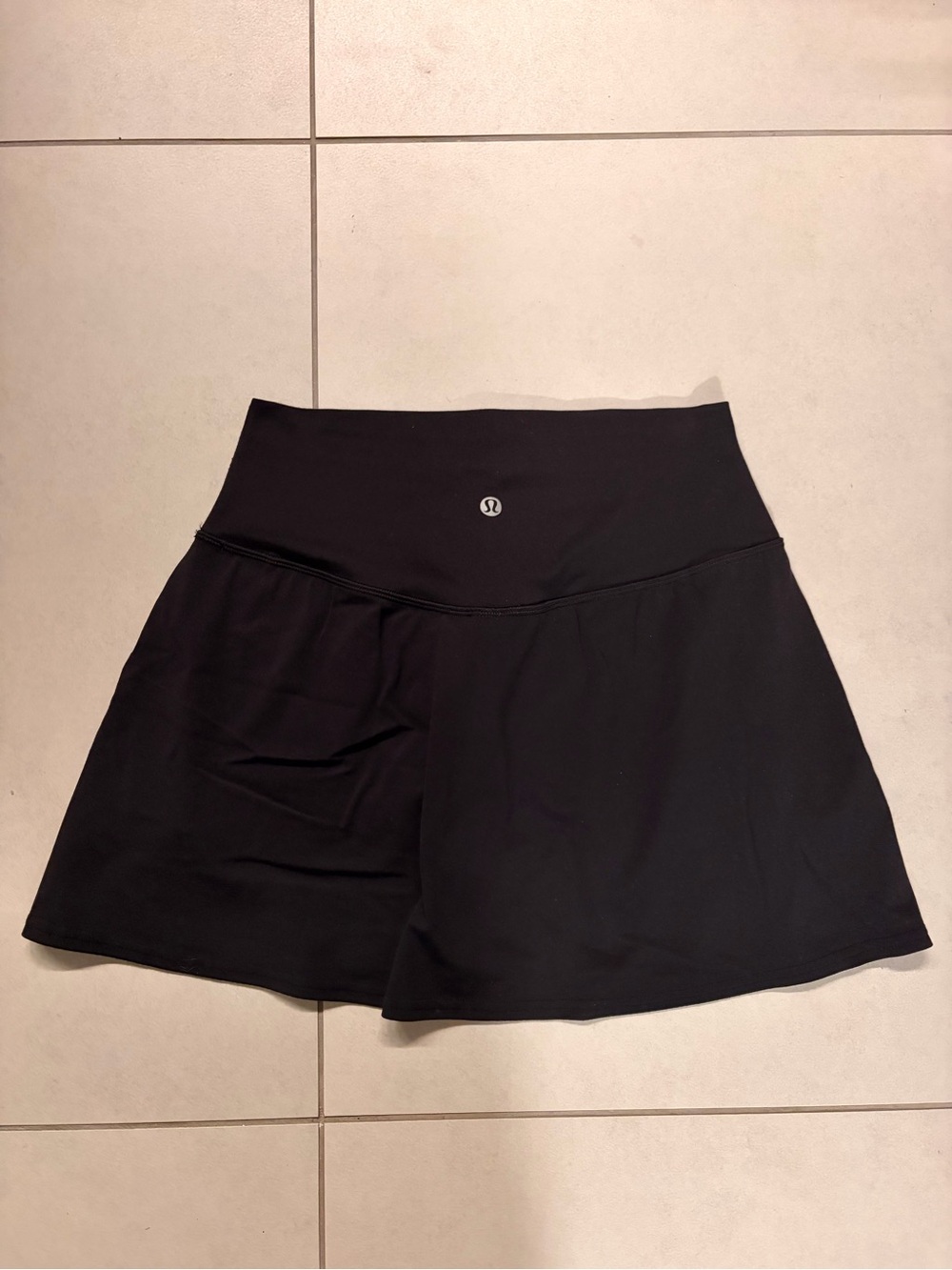 lululemon athletica Black High-Waist Athletic Skort with Built-In Shorts